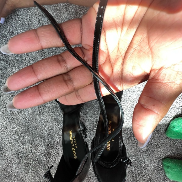 Saint Laurent Black Nappa Opyum
110mm Matte Ysl Sandals Size EU 39 - Picture 12 of 13